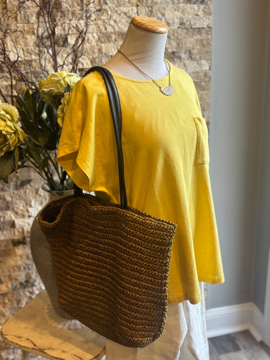Coldwater Creek Lemon Yellow T-shirt PL