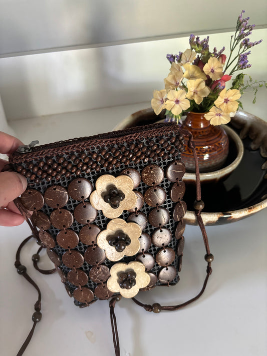 Vintage Coconut Shell handmade bag