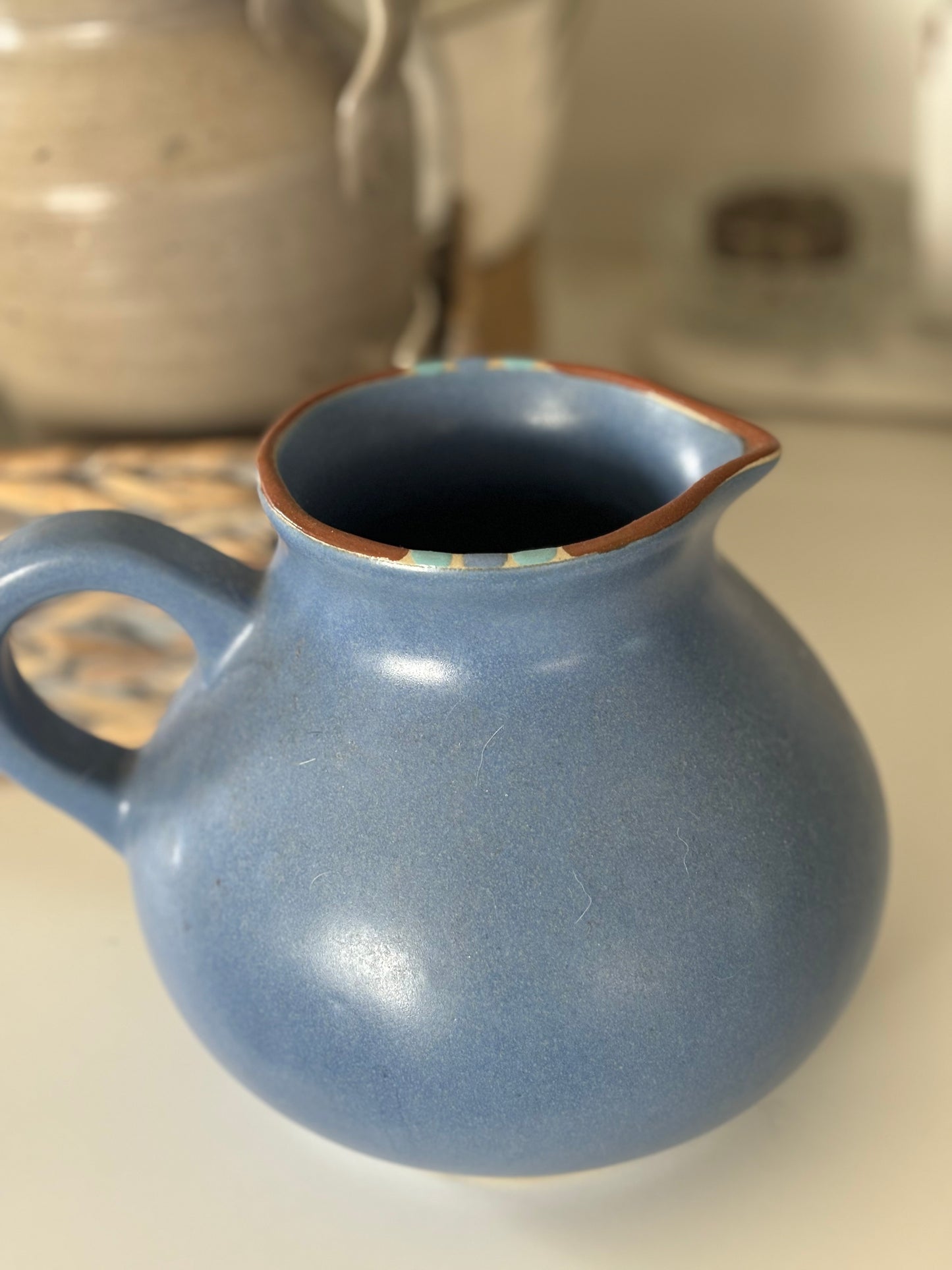 Vintage Blue Pitcher by Dansk