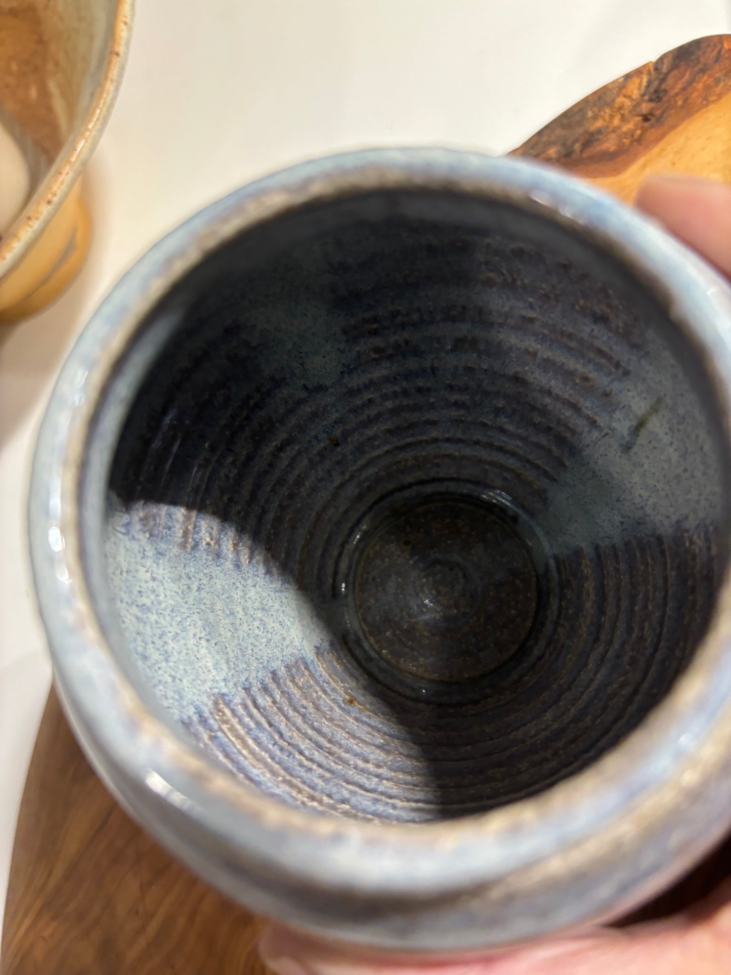 Handspun artisan pottery small vase