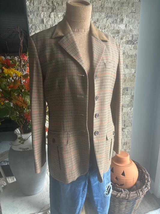 Autumn Wool Plaid Blazer/size 10