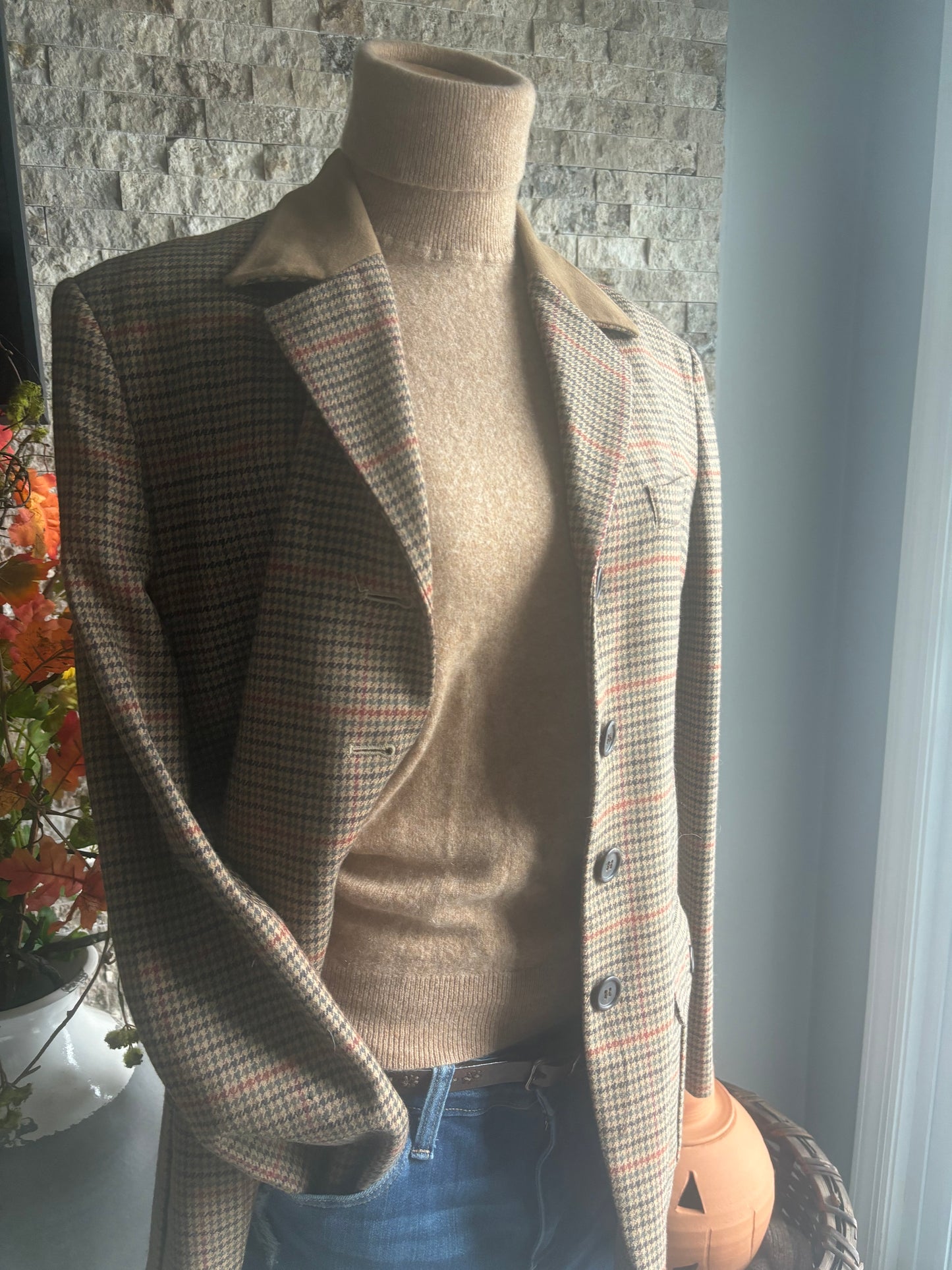 Autumn Wool Plaid Blazer/size 10