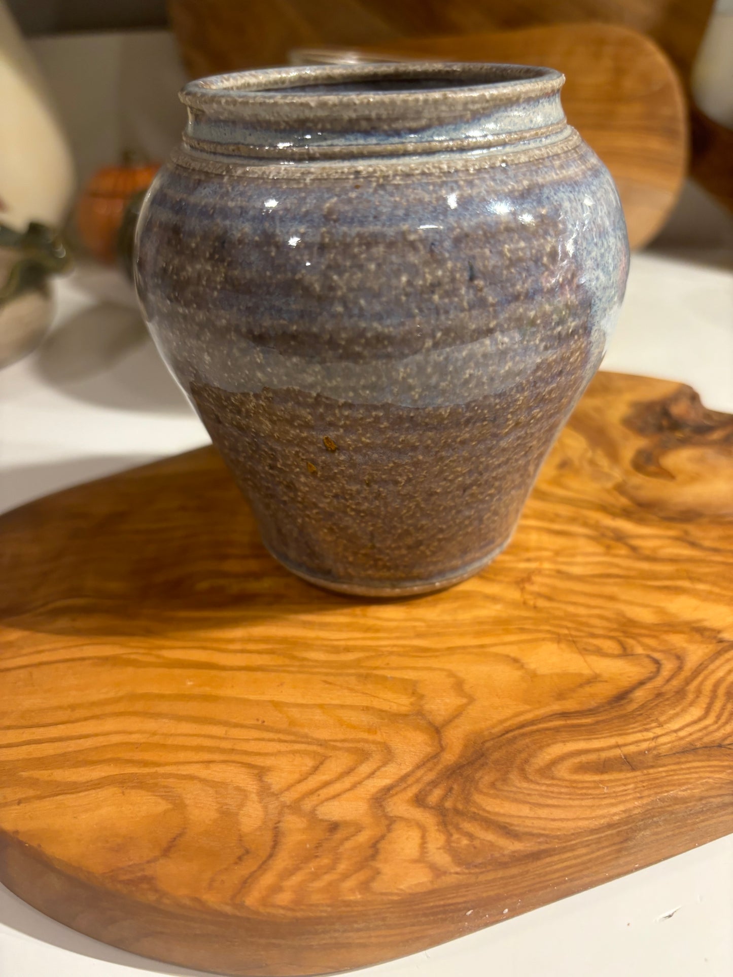 Handspun artisan pottery small vase