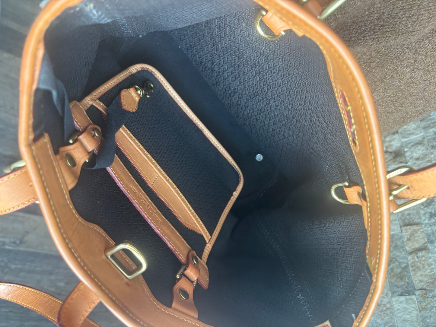 Dooney and Bourke canvas and leather tote