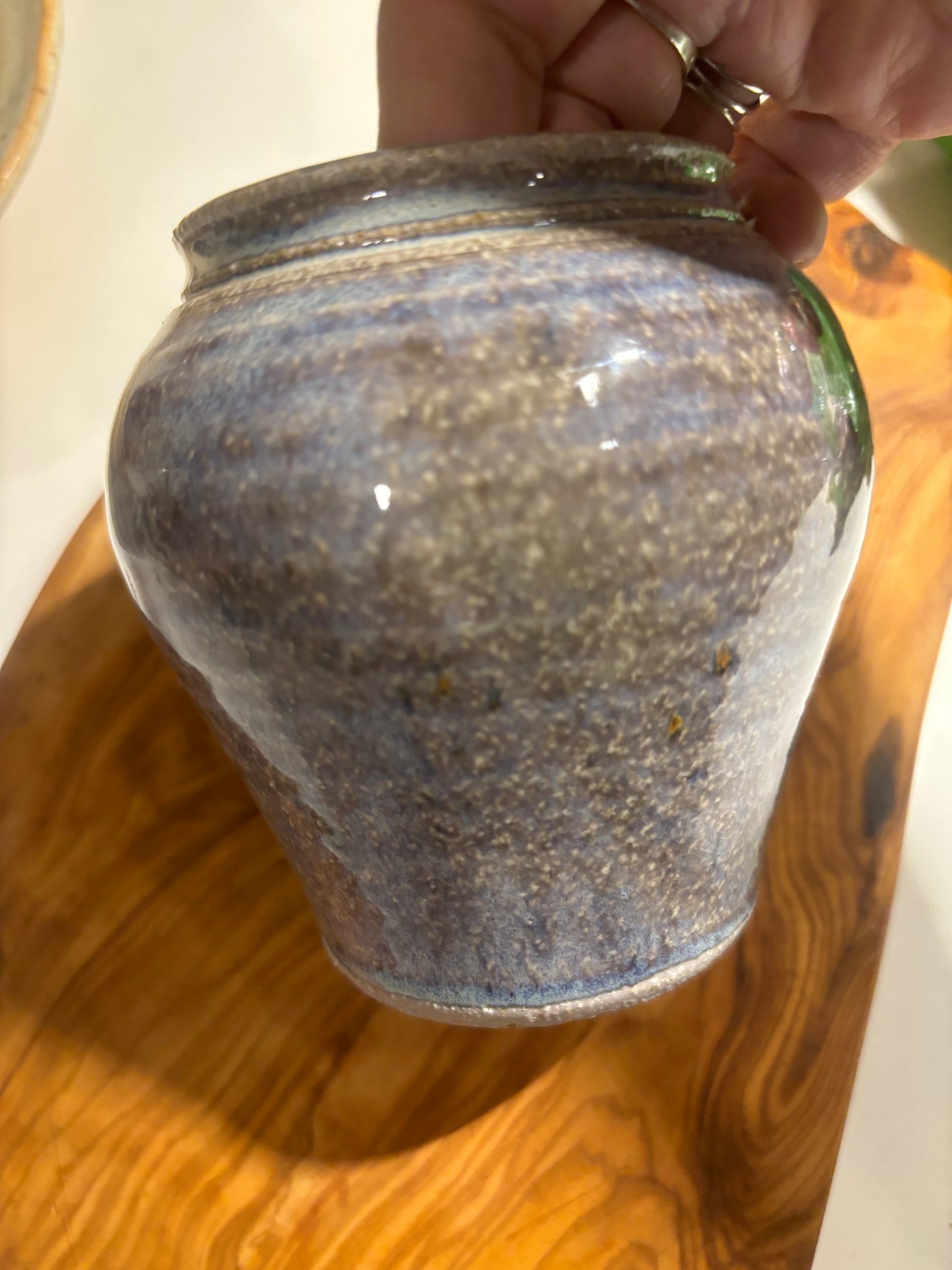 Handspun artisan pottery small vase