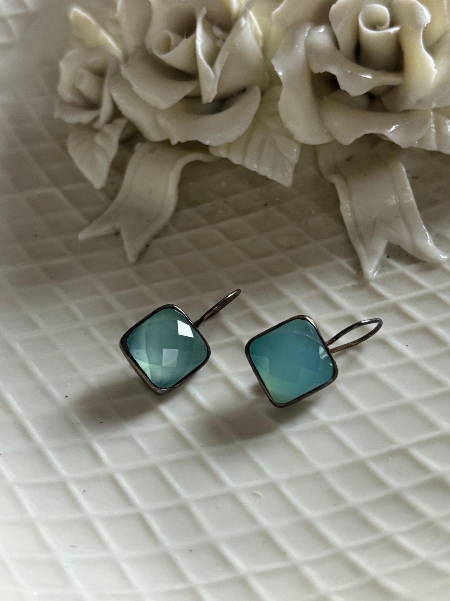 Aqua Blue Drop Earrings