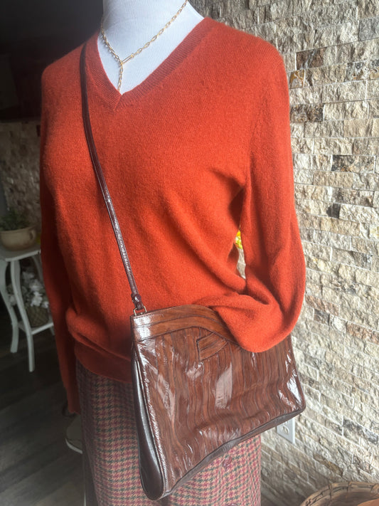 Lord and Taylor Cashmere autumn orange sweater size large