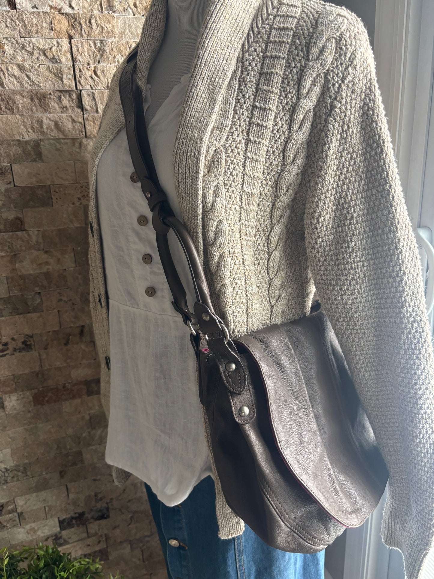 Garnet Hill Italian Leather Purse