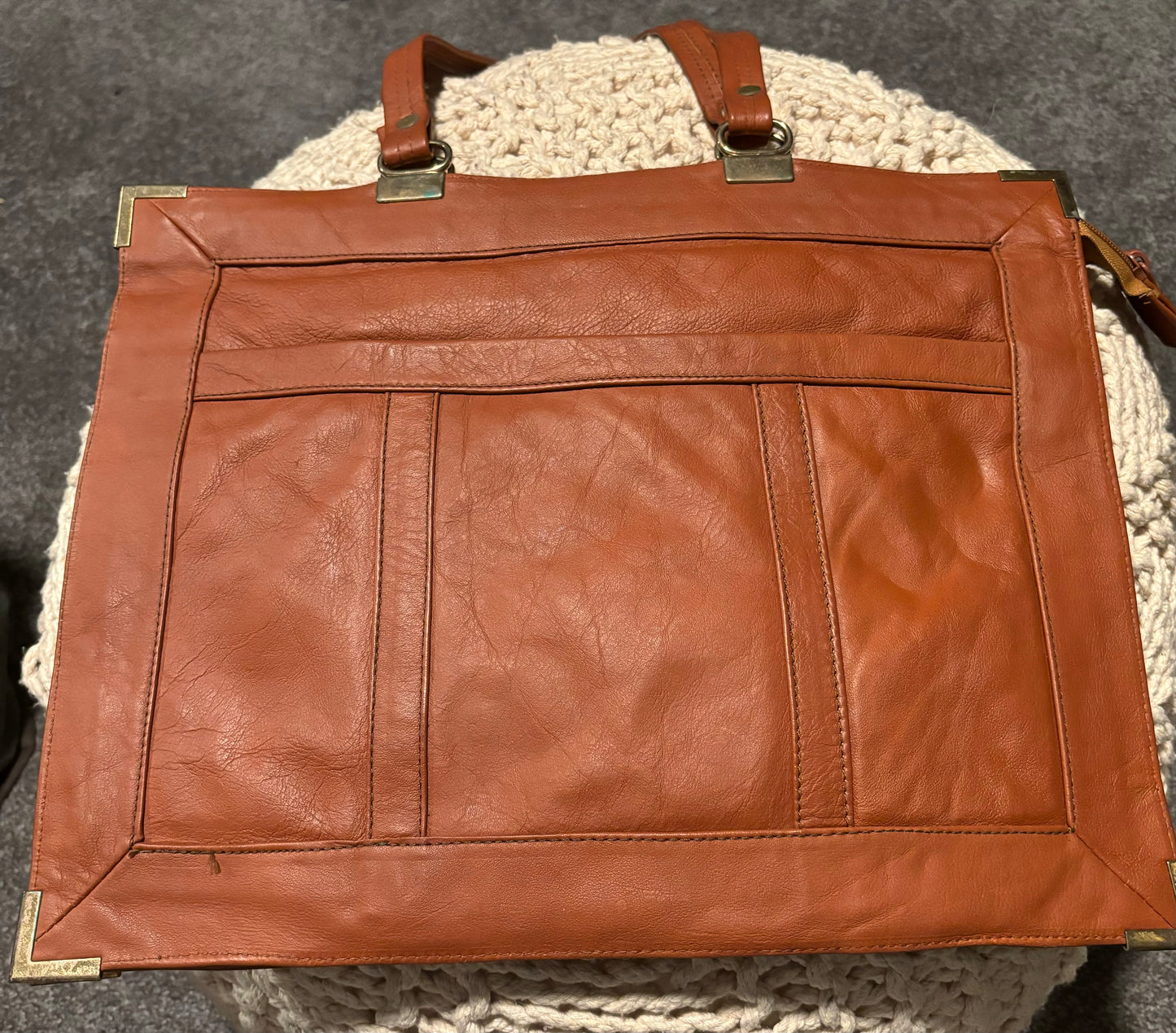 Vintage leather Messenger bag