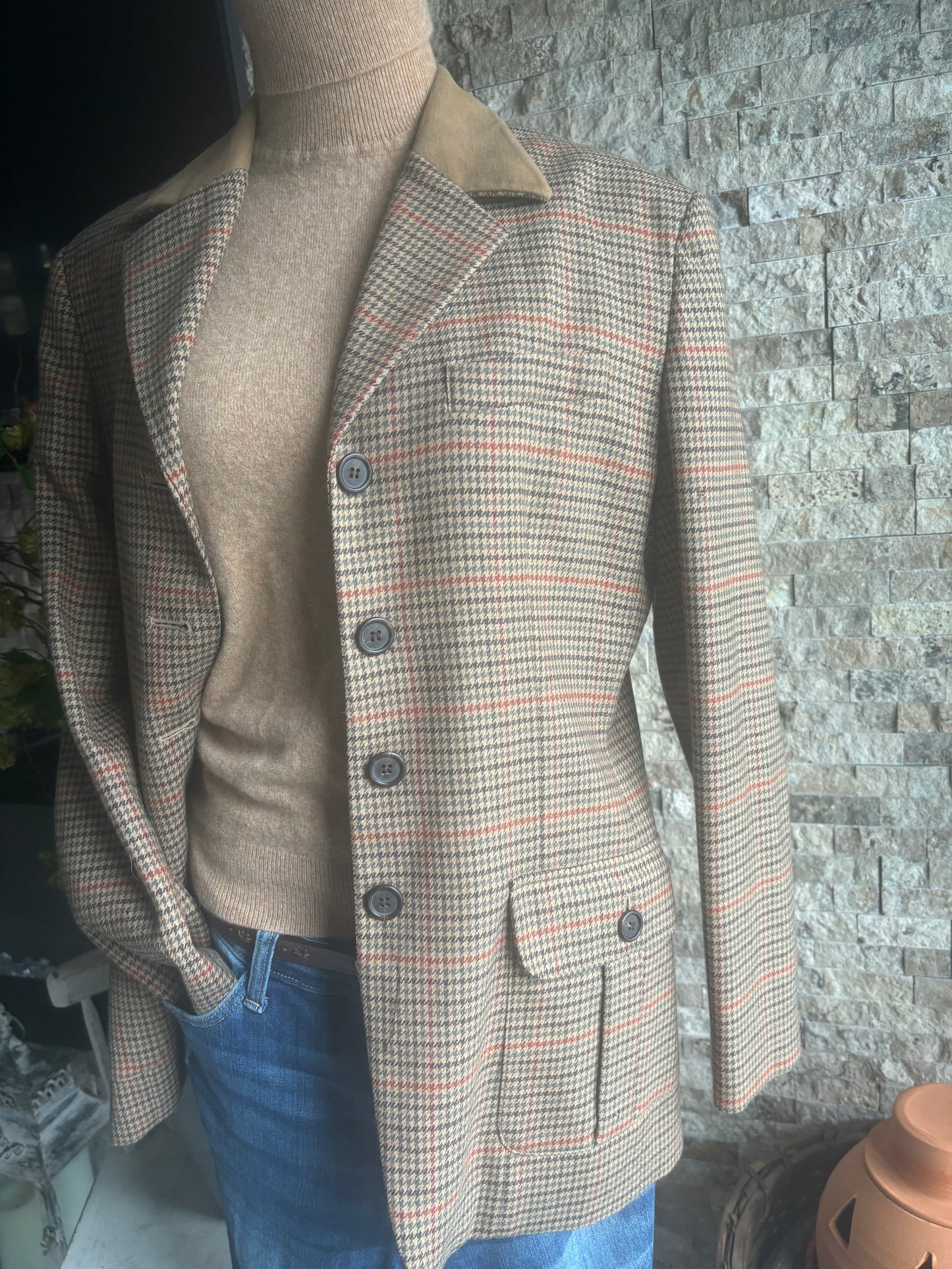 Autumn Wool Plaid Blazer/size 10