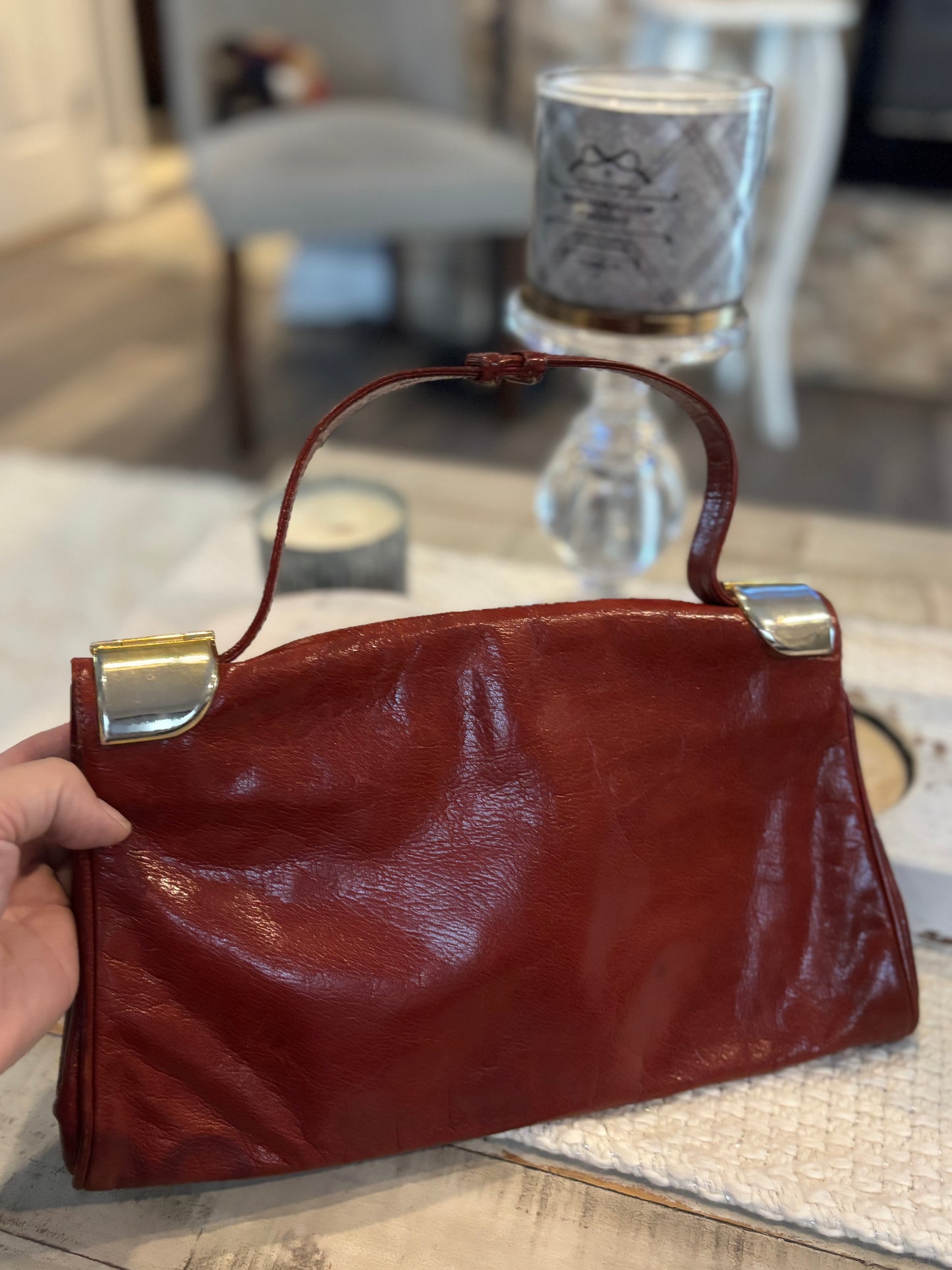 Red Leather Vintage Handbag