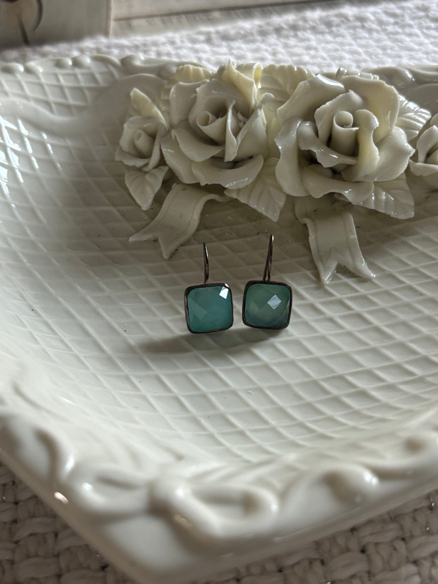 Aqua Blue Drop Earrings