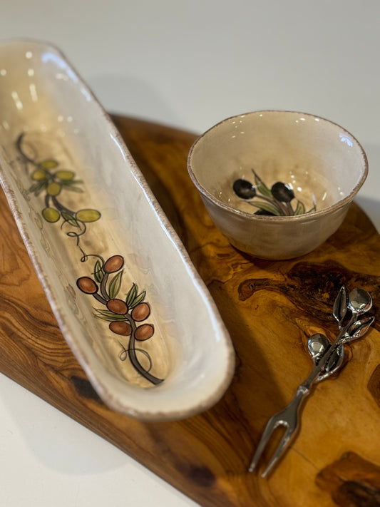 Ceramic hand painted Charcuterie dish set