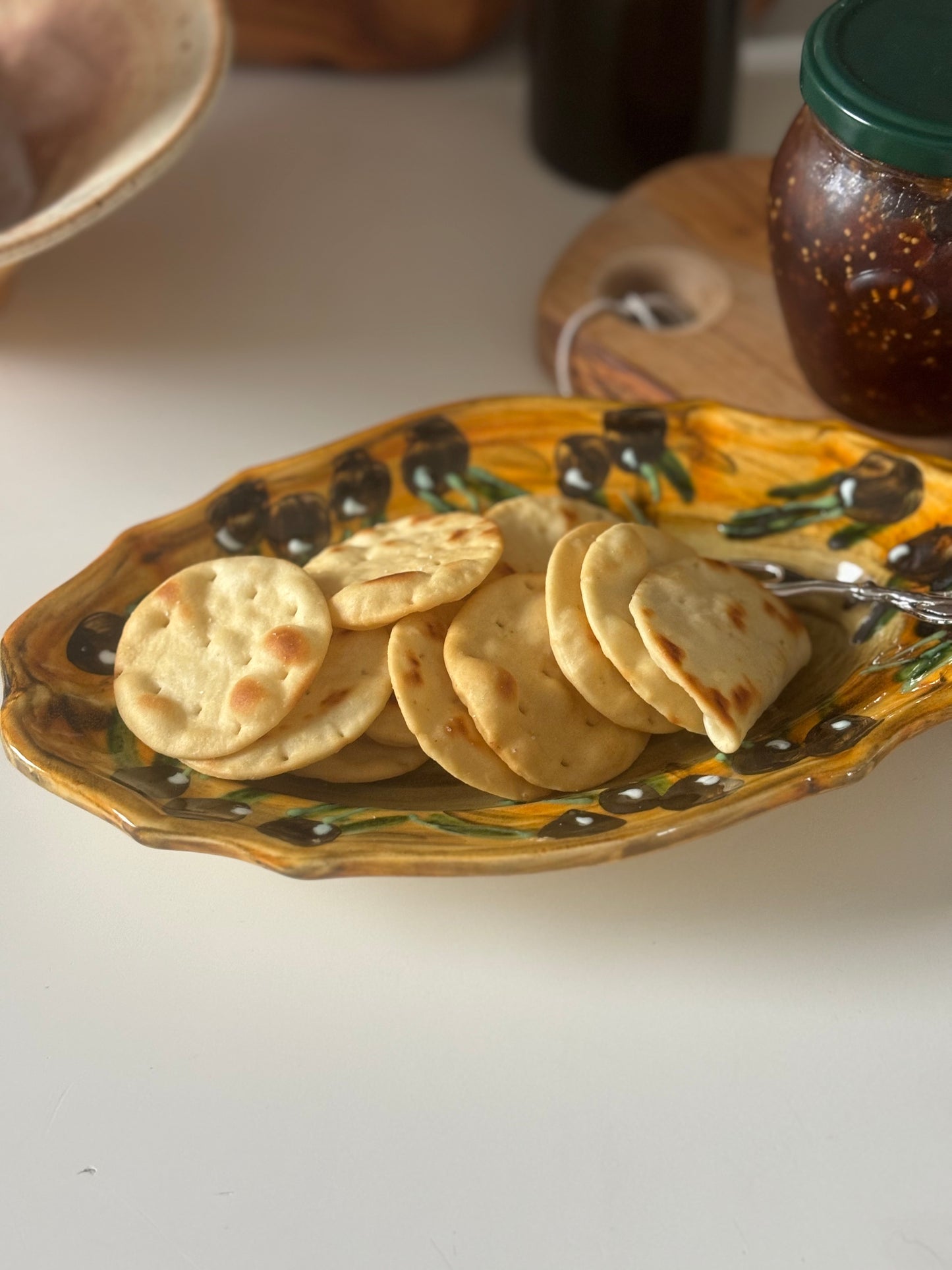 Handmade Painted Olive Dish