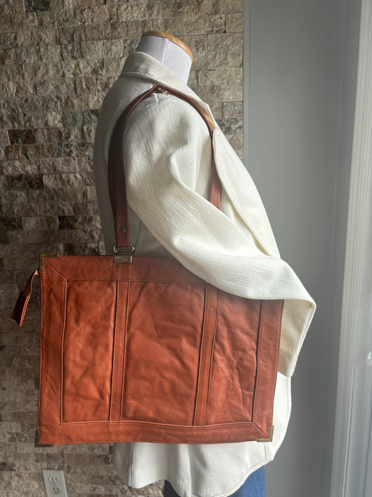 Vintage leather Messenger bag