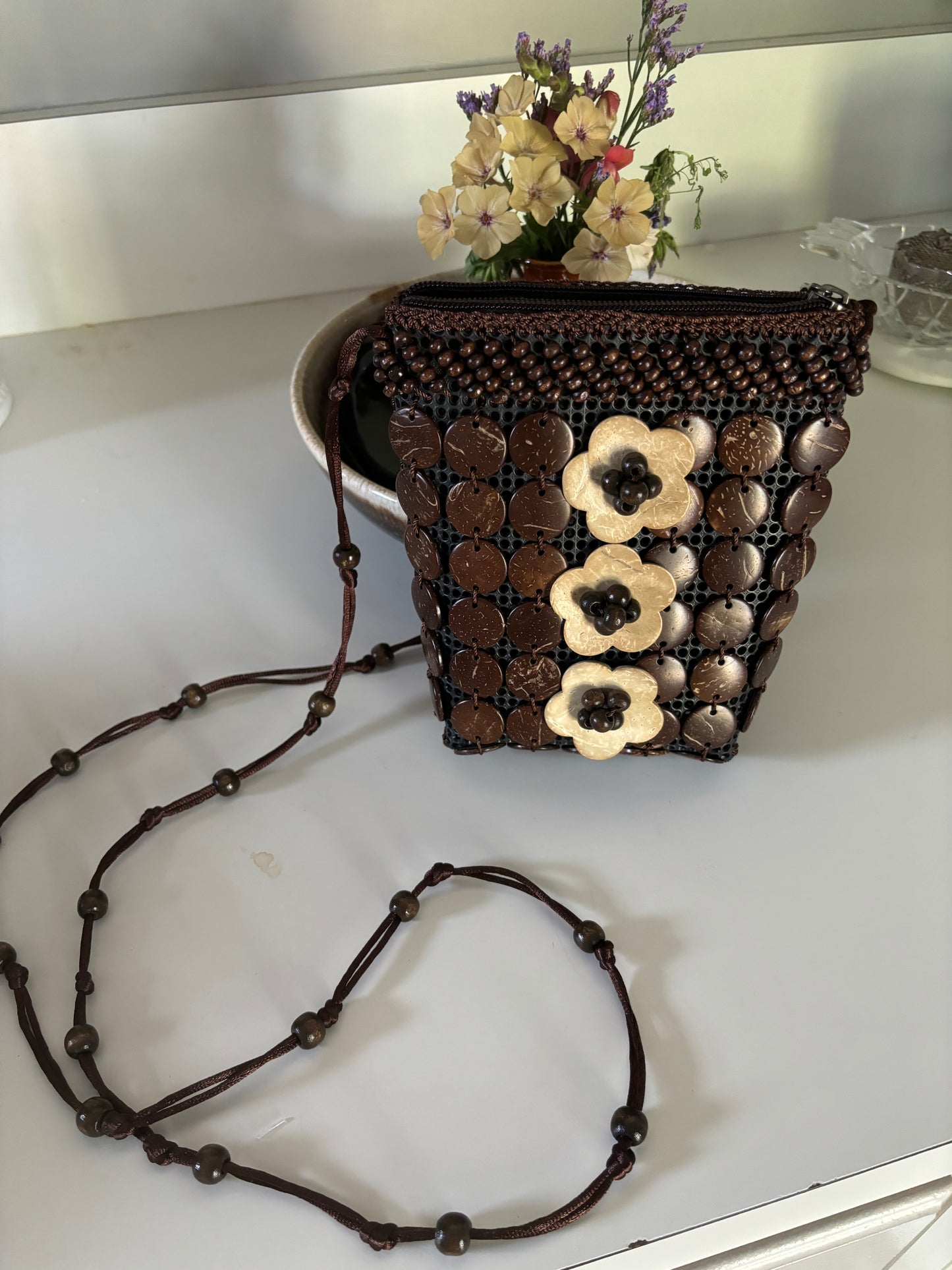 Vintage Coconut Shell handmade bag