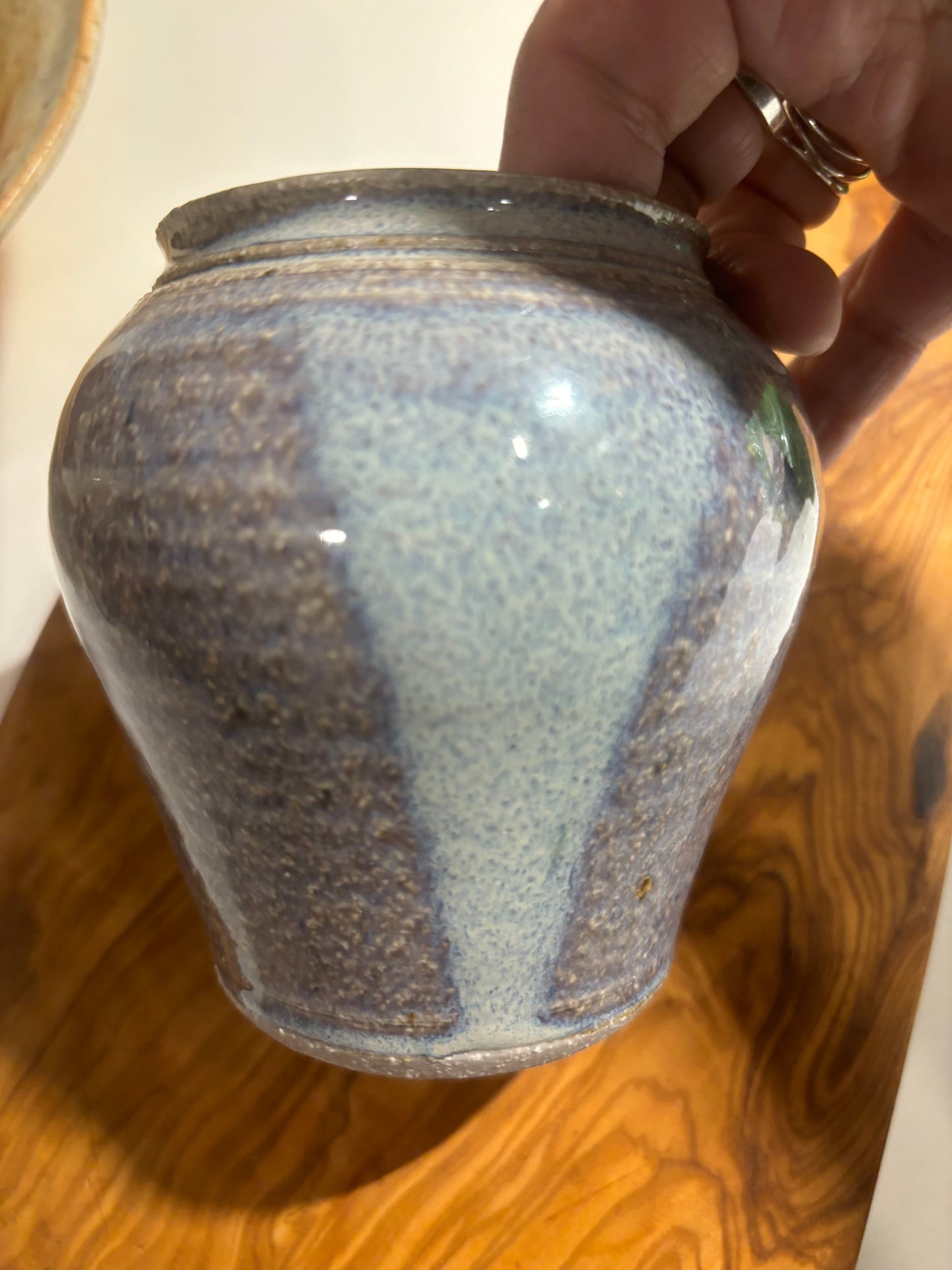 Handspun artisan pottery small vase