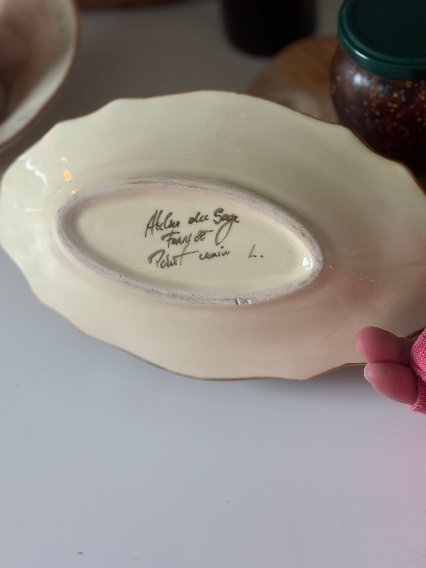 Handmade Painted Olive Dish