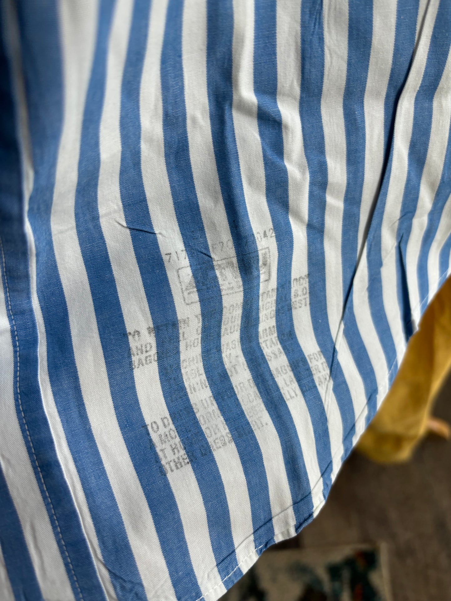 Oversized Blue and white striped button down