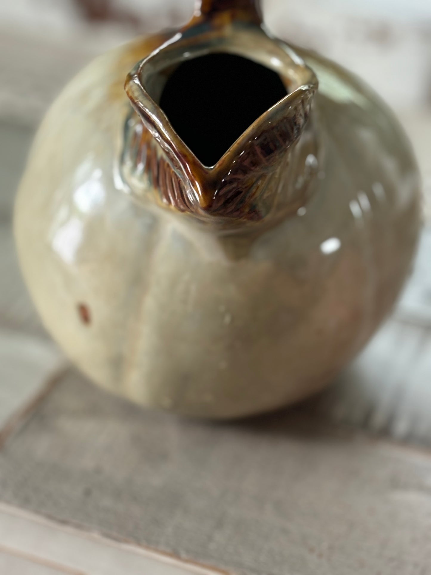 Ceramic Floral Stem pitcher