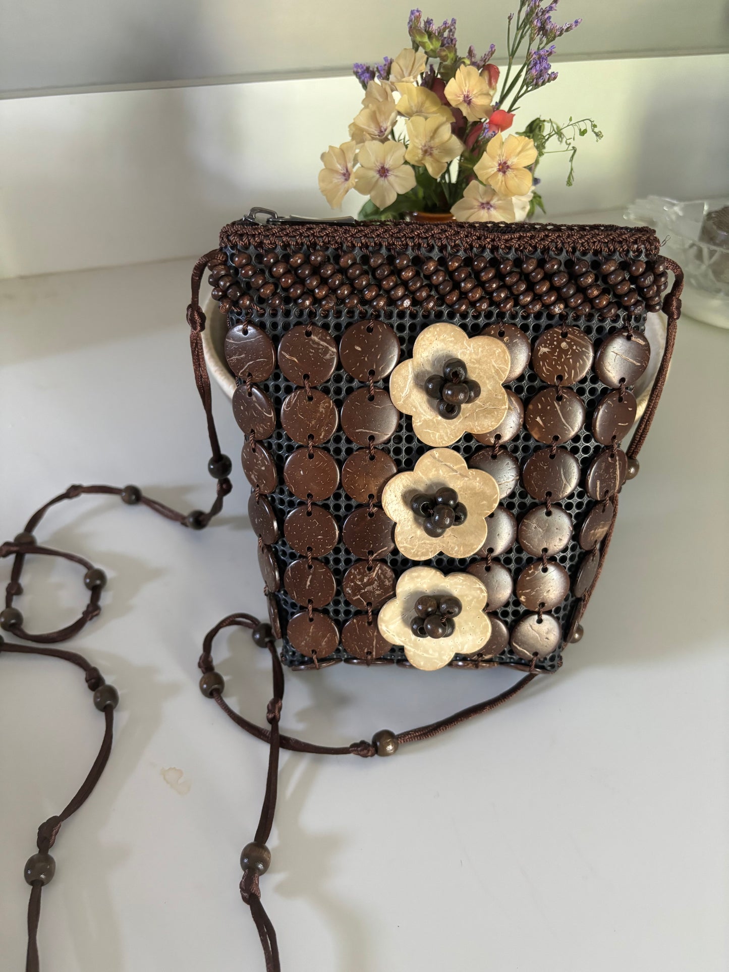 Vintage Coconut Shell handmade bag