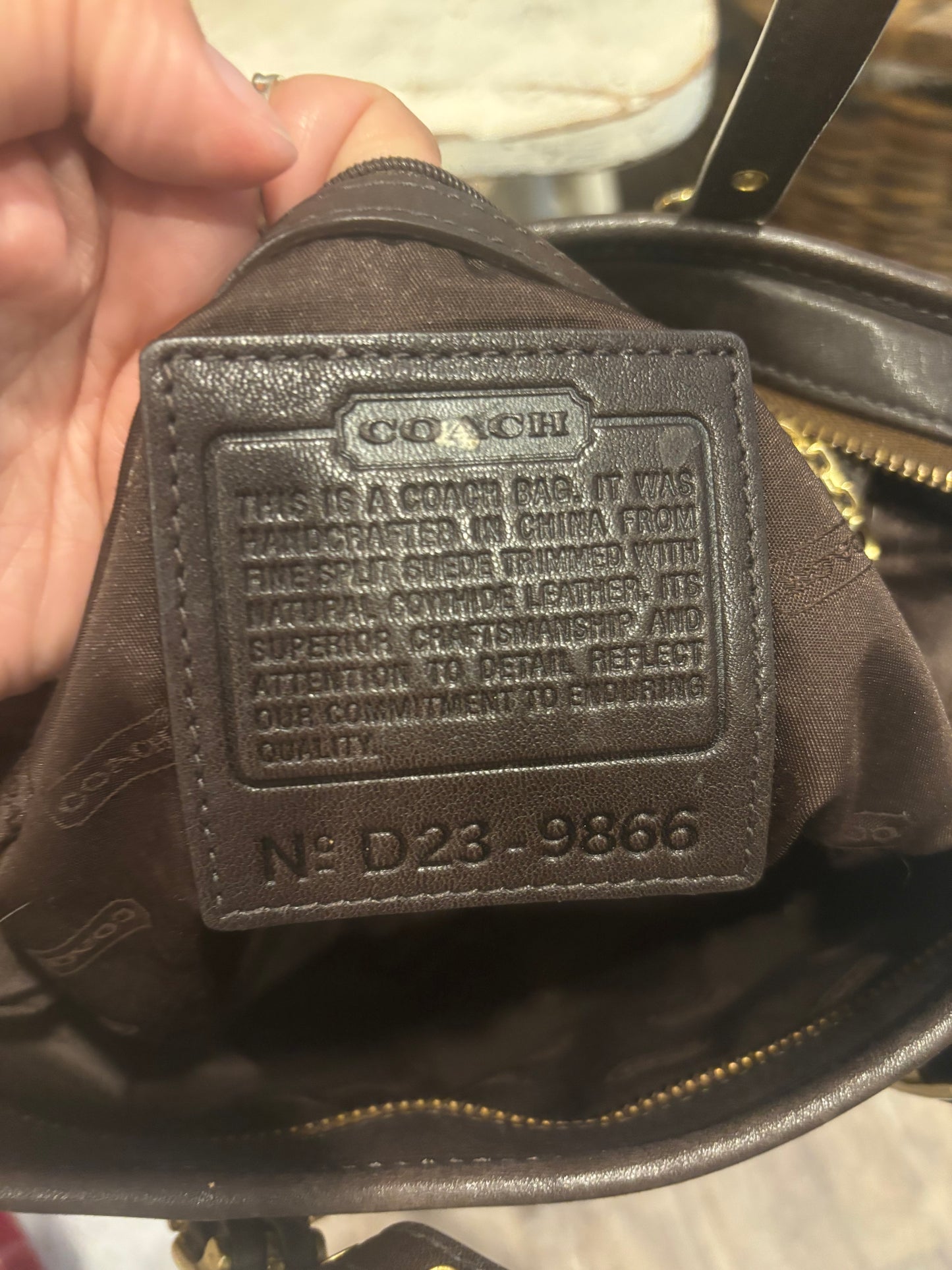 Vintage Suede Coach “It bag”