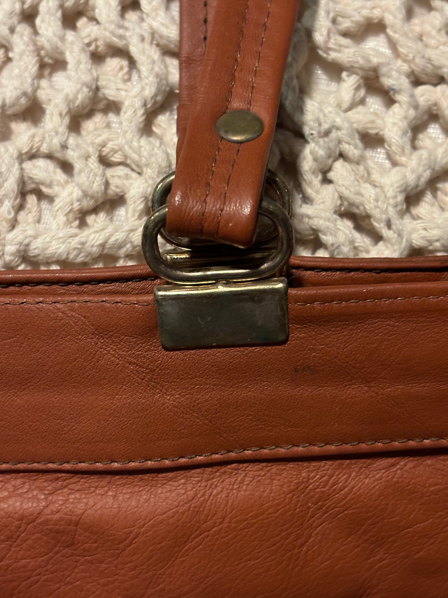 Vintage leather Messenger bag