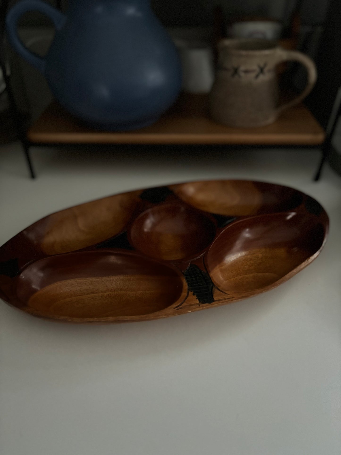 Mid century modern compartment tray