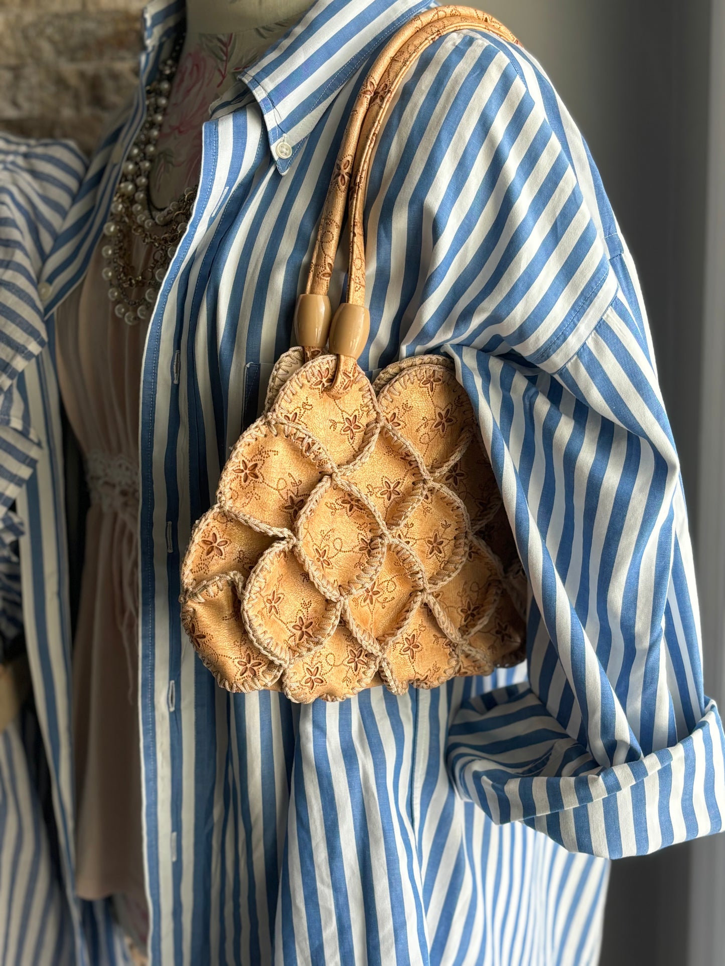 Vintage leather Unique handbag