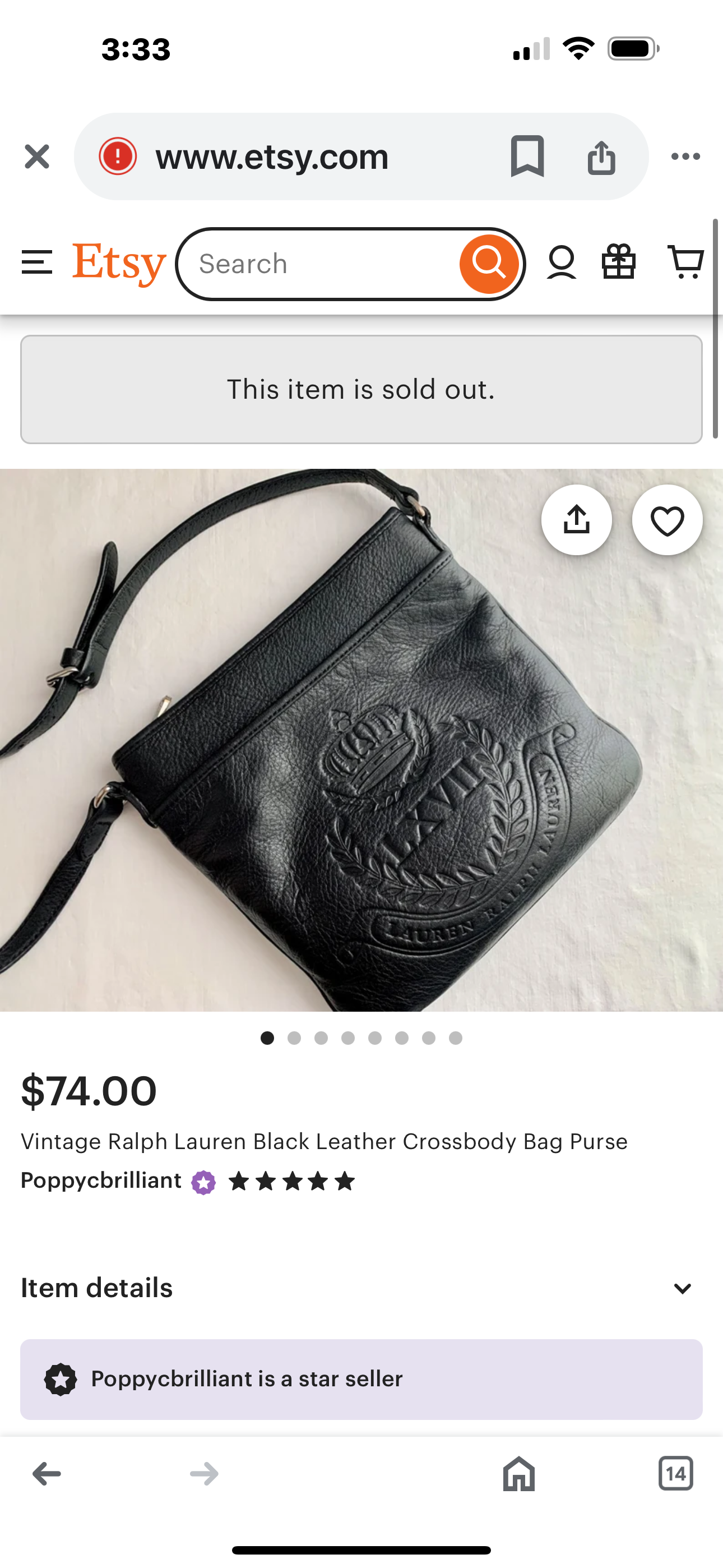 Lauren Ralph Lauren leather crossbody bag