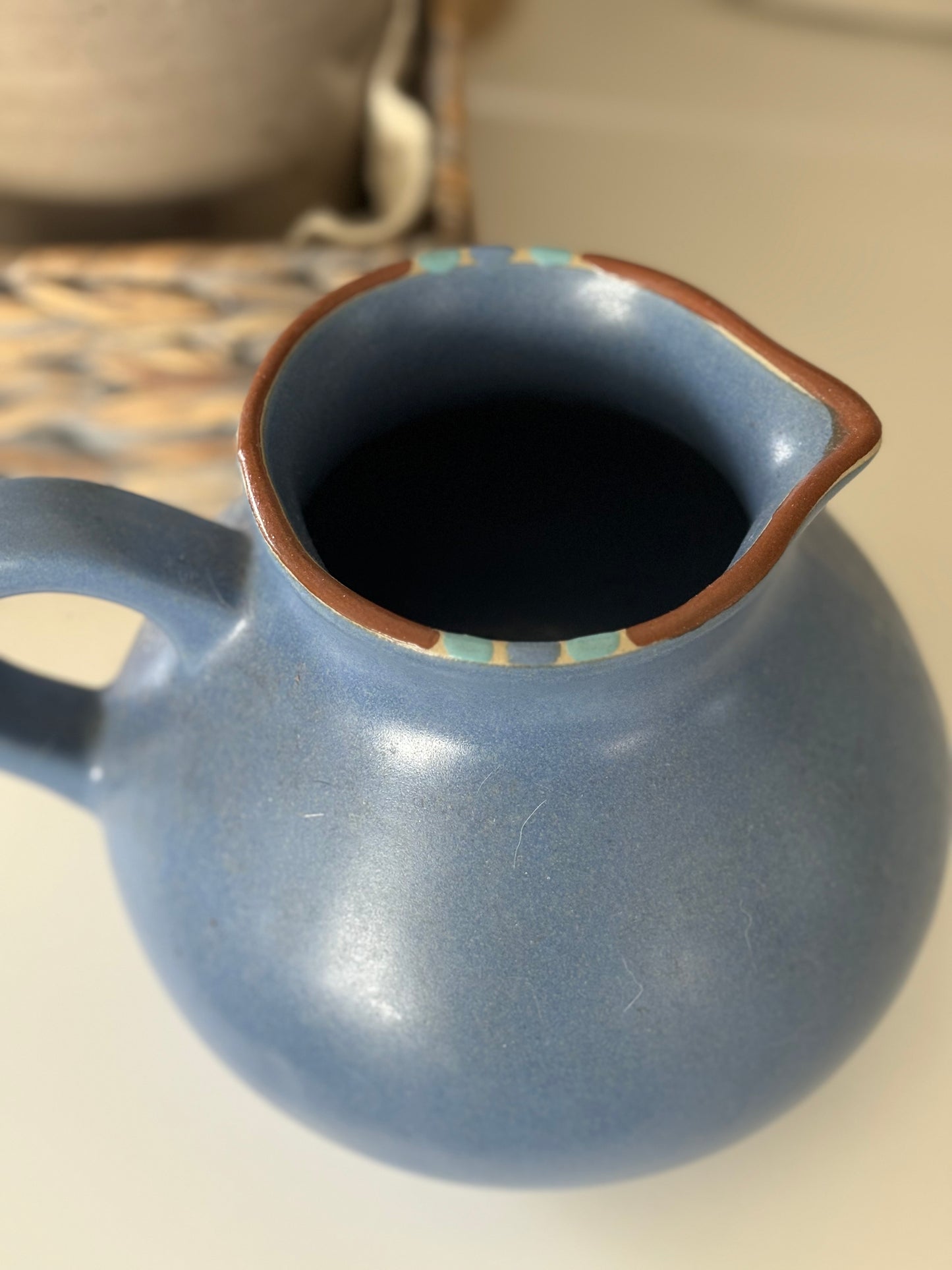 Vintage Blue Pitcher by Dansk