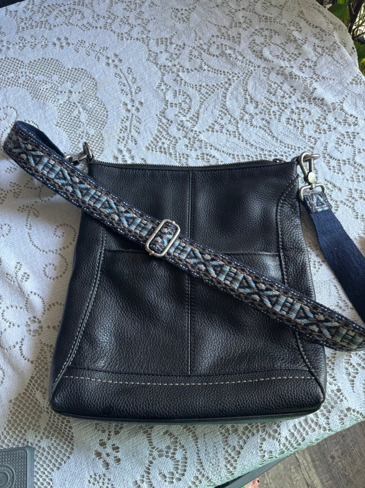 The Sak Crossbody Leather bag with Geometric strap