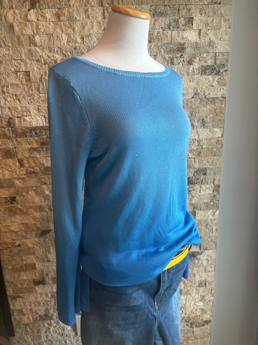 Talbots Ombré Blue Tunic Sweater Small