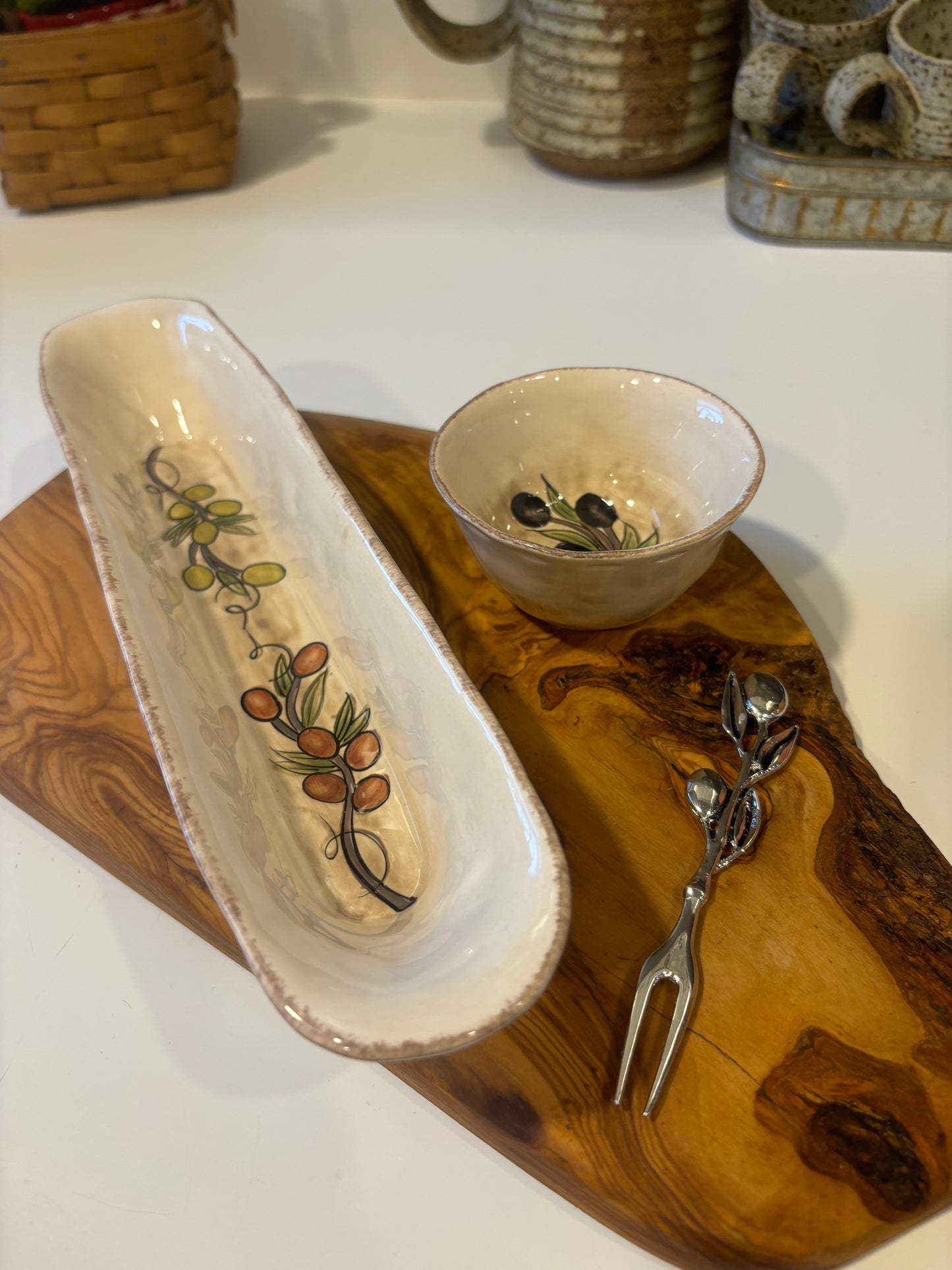 Ceramic hand painted Charcuterie dish set