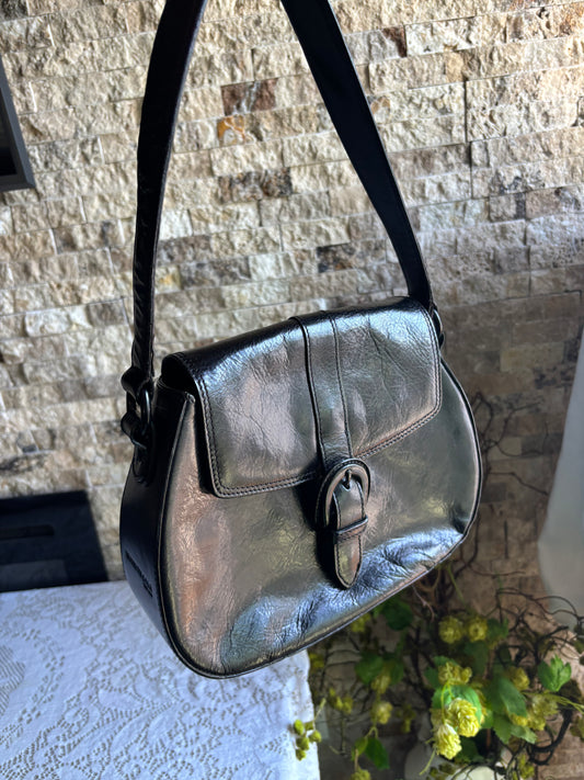 Kenneth Cole Black Leather Evening Bag