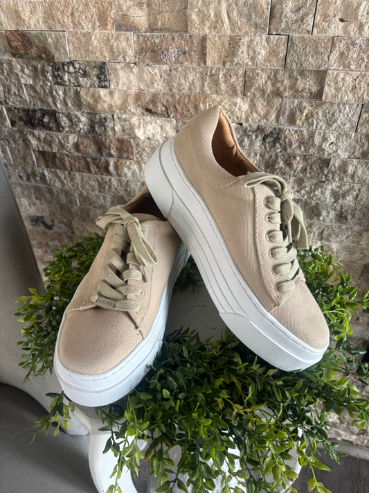 J.Slides Canvas Platform Sneakers/ Brand New 9