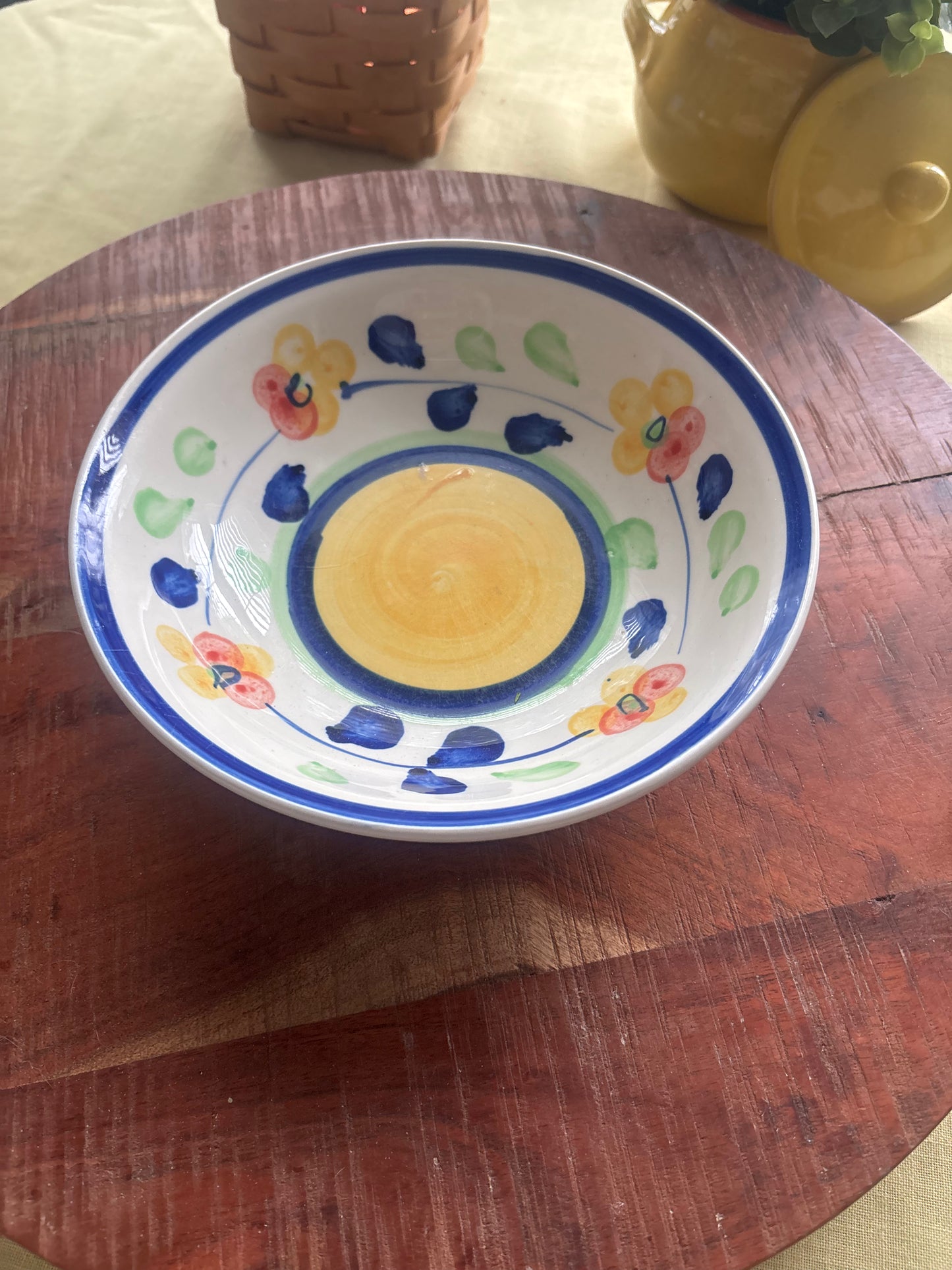 Hand Painted Flower Bowl