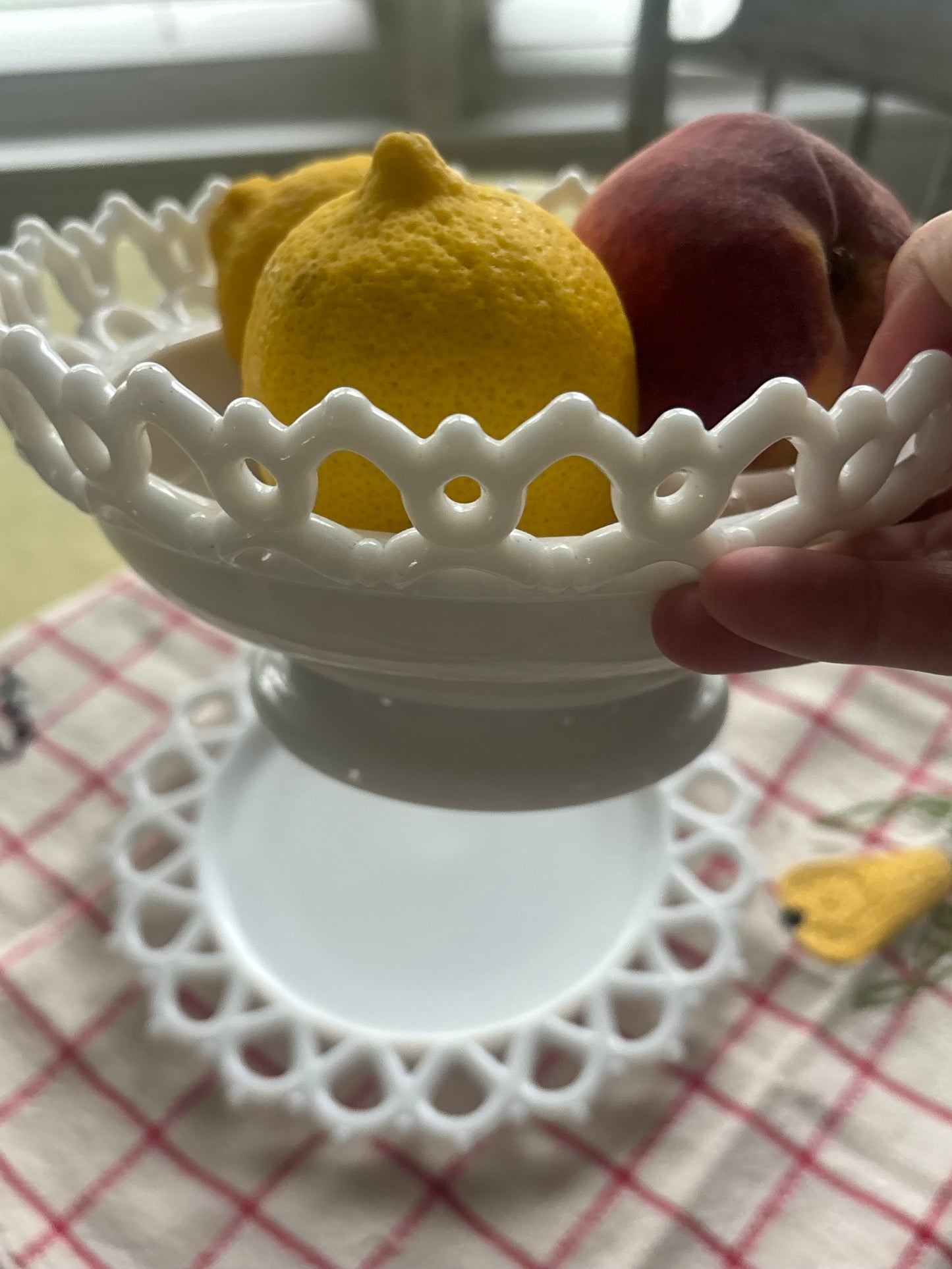 Vintage Milk Glass Set/ Bowl and Saucer