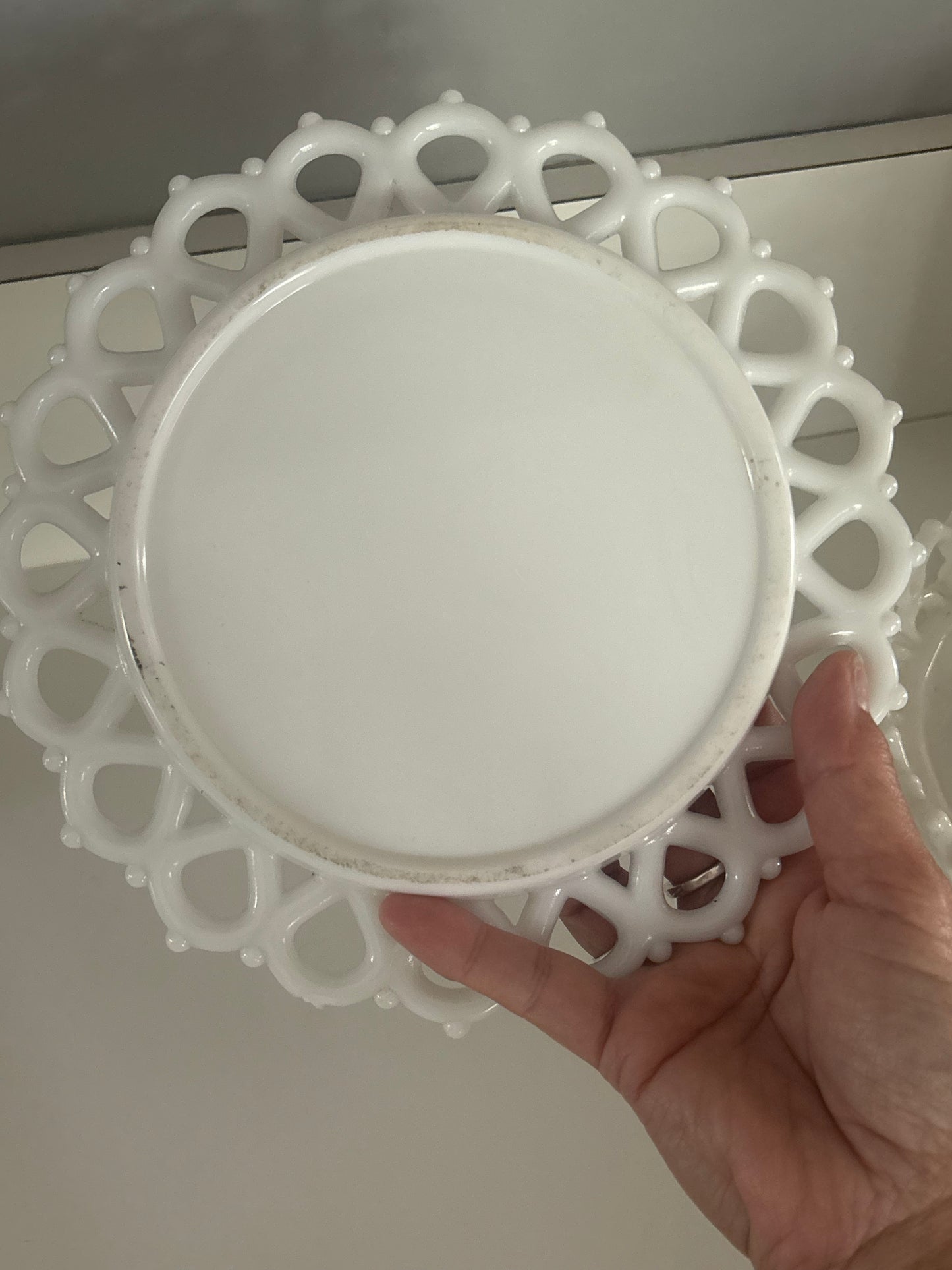 Vintage Milk Glass Set/ Bowl and Saucer